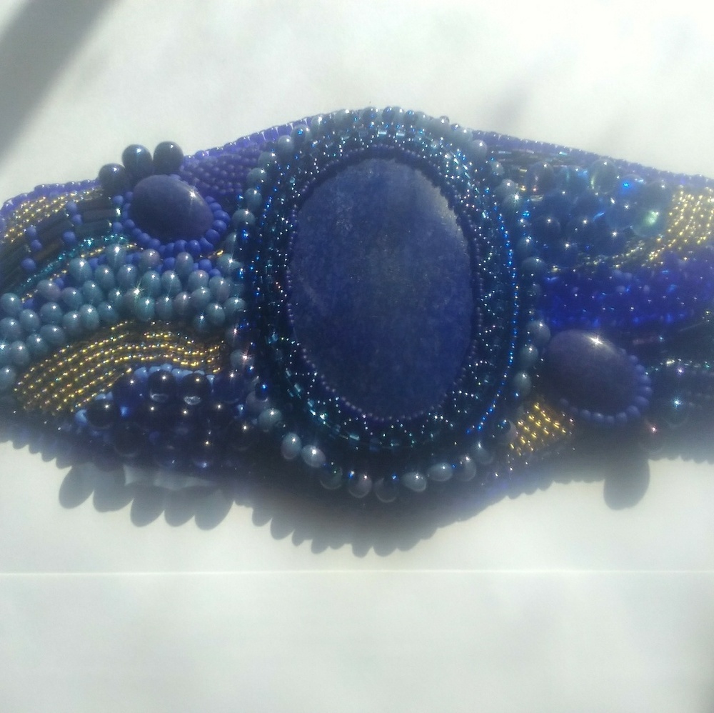 Lapis cuff bracelet